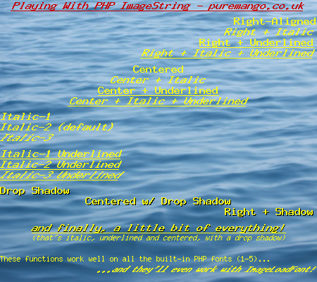 Image String Enhanced! PHP ImageString Enhanced!